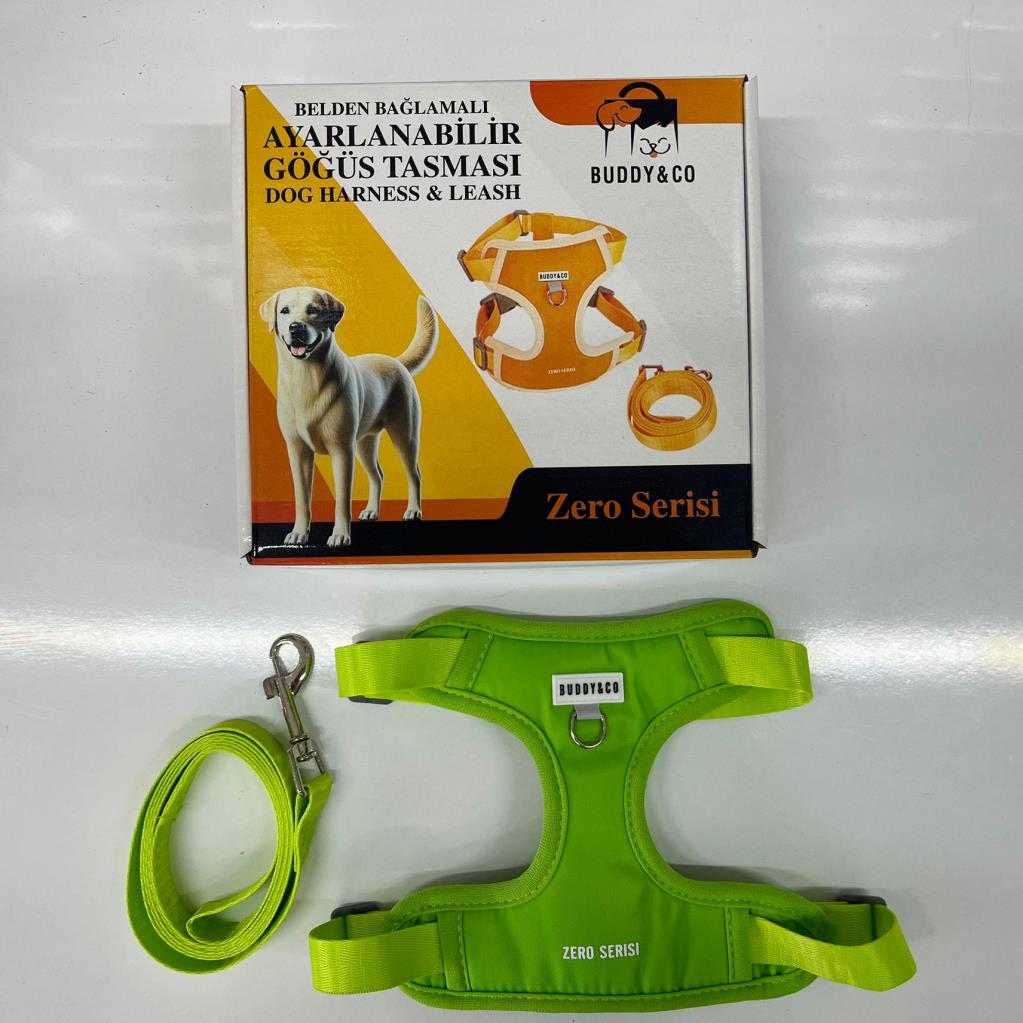 Buddy Co Zero Köpek Uzatmalı Göğüs Tasması Yeşil Medium