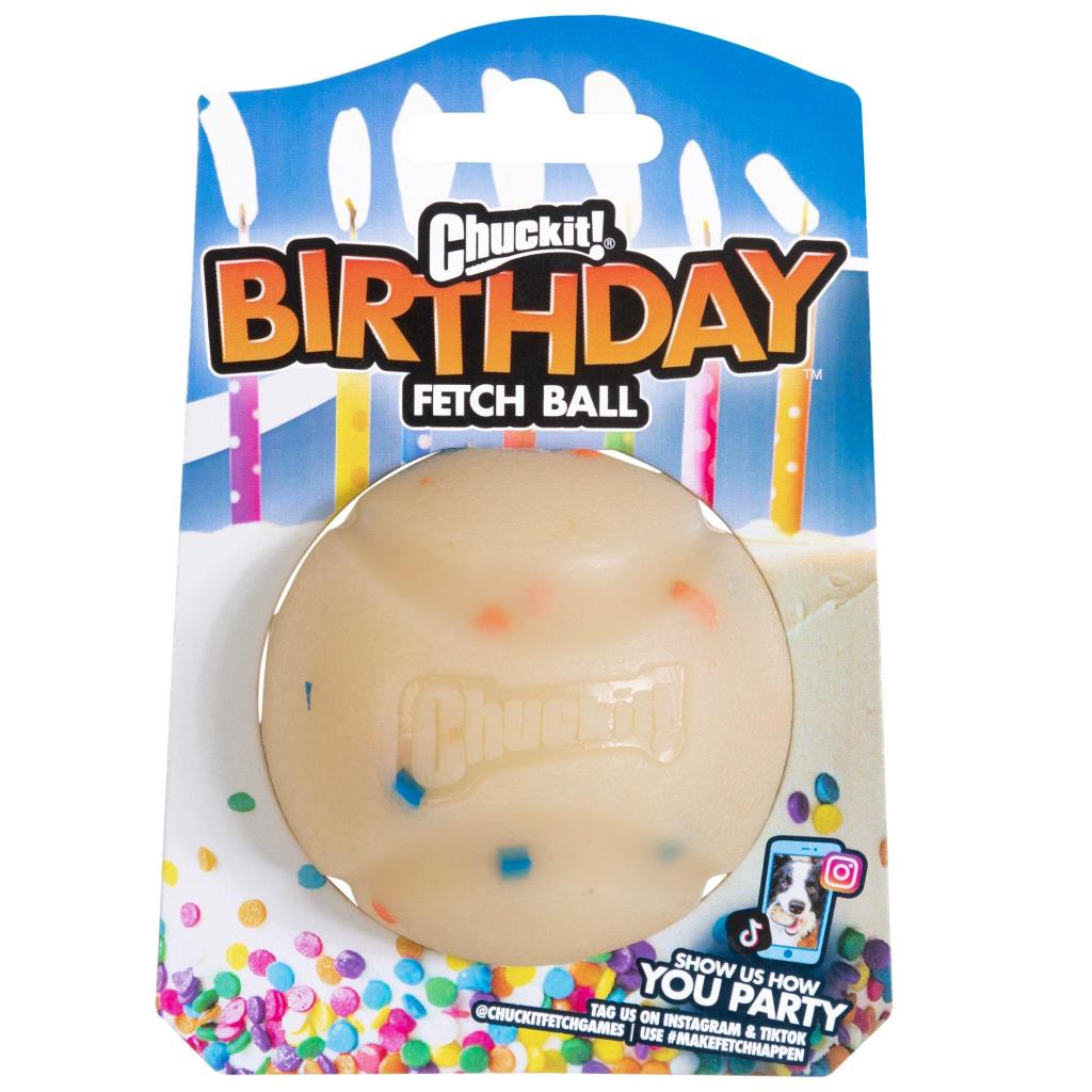 Chuckit! Birthday Fetch Ball Doğum Günü Temalı Köpek Oyun Topu Orta Boy 6,5 Cm