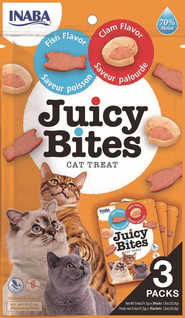 Inaba Ciao Juicy Bites Balıklı ve İstiridyeli Kedi Ödül Maması 3 Lü 11,3 Gr 