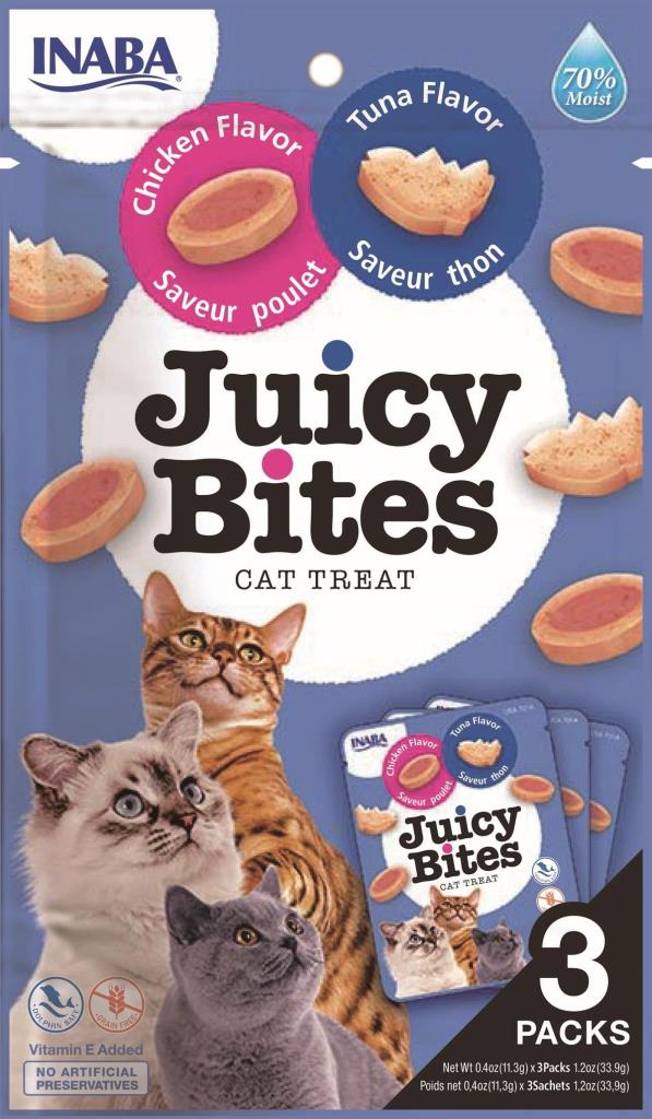 Inaba Ciao Juicy Bites Tavuklu ve Tuna Balıklı Kedi Ödül Maması 3 Lü 11,3 Gr 