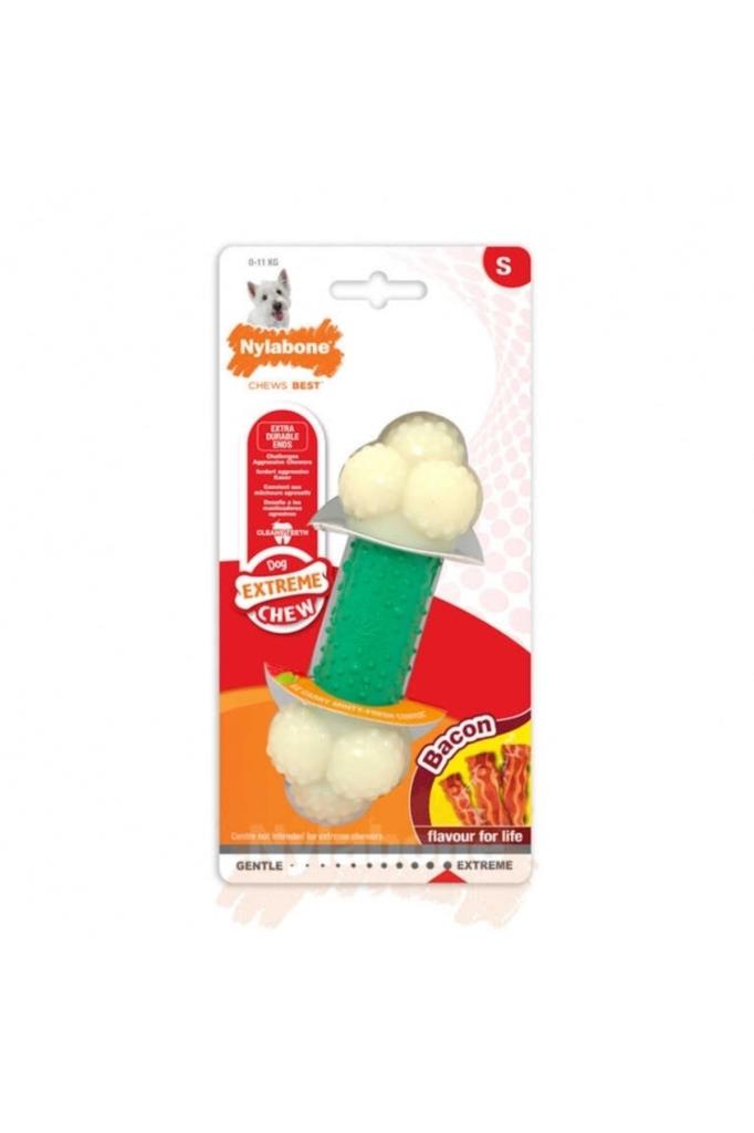 Nylabone Bacon Domuz Aromalı Çiğneme Kemiği Small