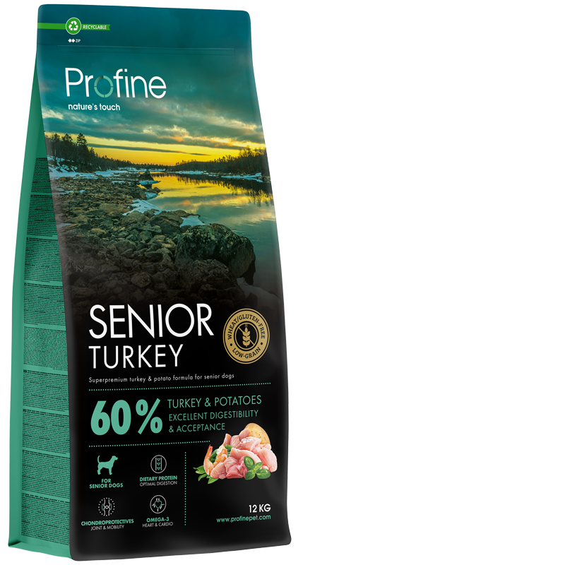 Profine Senior Glutensiz Hindili Yaşlı Köpek Maması 12 Kg