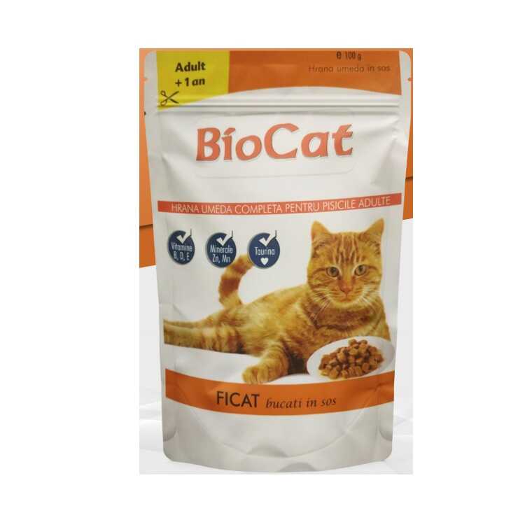 Biocat Ciğerli Yetişkin Kedi Maması 100 Gr