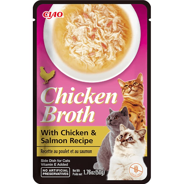 Ciao Chicken Broth Tavuk Sulu ve Somonlu Kedi Çorbası 50 Gr