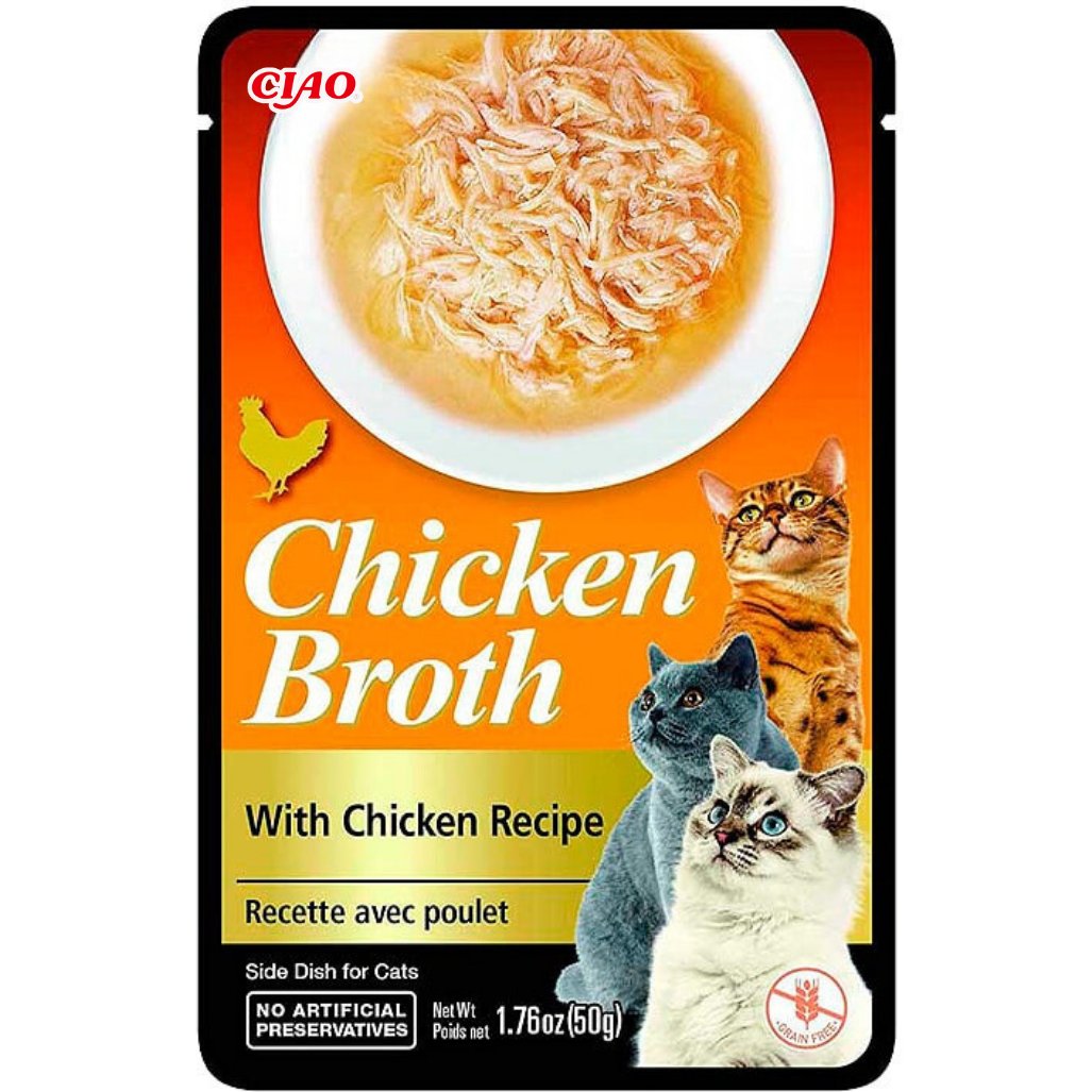 Ciao Chicken Broth Tavuk Sulu ve Tavuklu Kedi Çorbası 50 Gr