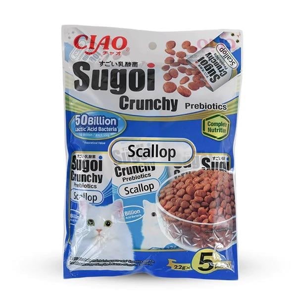 Ciao Sugoi Crunchy Deniz Taraklı Prebiotik Kedi Maması 22 Gr 5 Paket 110 Gr