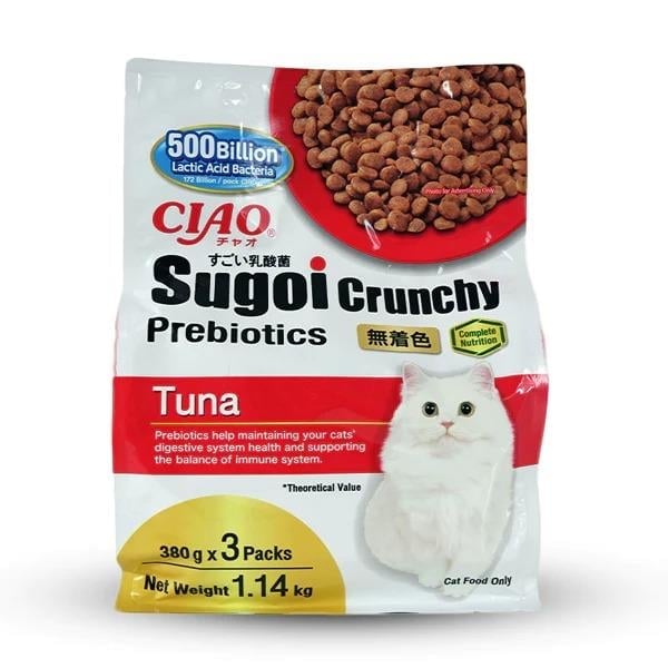 Ciao Sugoi Crunchy Ton Balıklı Prebiotik Kedi Maması 380 Gr 3 Paket 1.14 Kg