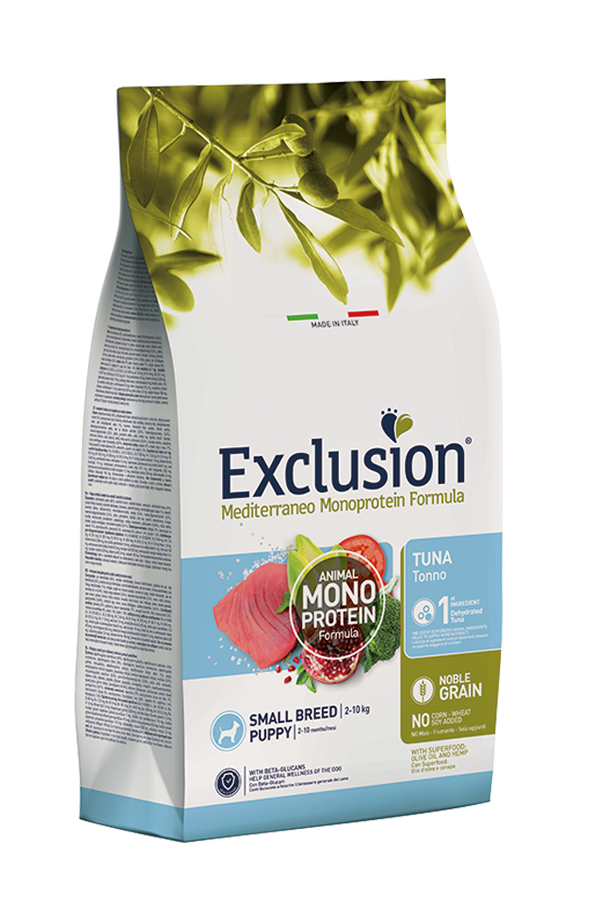 Exclusion Monoprotein Düşük Tahıllı Ton Balıklı Küçük Irk Yavru Köpek Maması 2 Kg