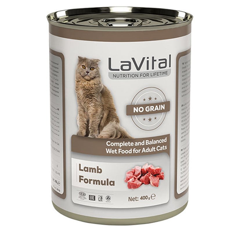 Lavital Adult Tahılsız Kuzu Etli Yetişkin Konserve Kedi Maması 400 Gr