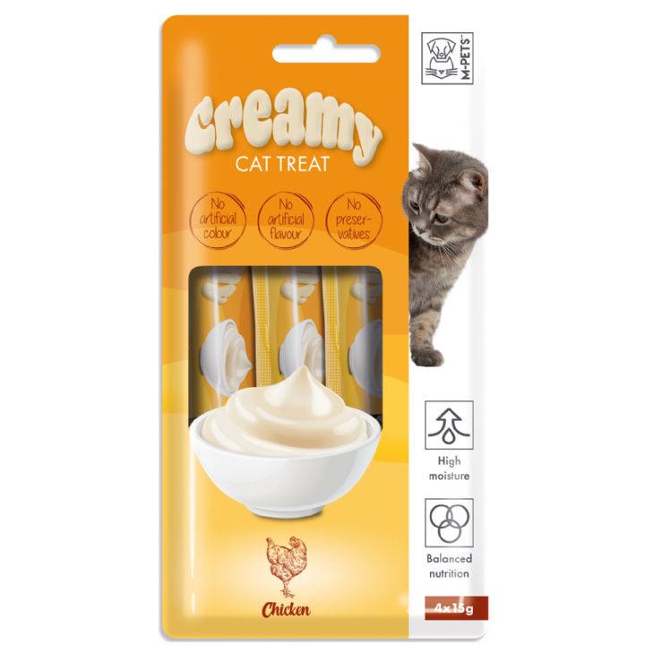 M-Pets Creamy Tavuk Etli Kedi Ödülü 4x15 Gr