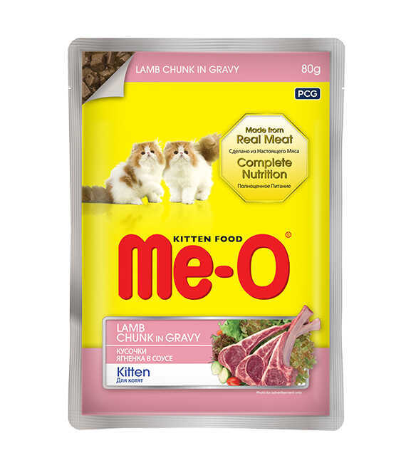 Me-O Pouch Kuzu Etli Yavru Kedi Yaş Maması 80 Gr