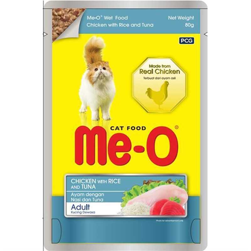 Me-O Pouch Tavuk Eti Ton Balık Kedi Yaş Maması 80 Gr