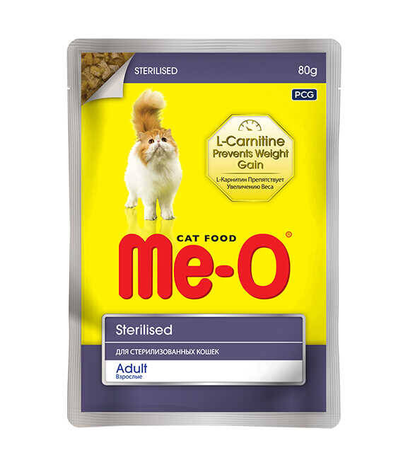 Me-O Pouch Tavuk Etli Kısırlaştırılmış Kedi Yaş Maması 80 Gr