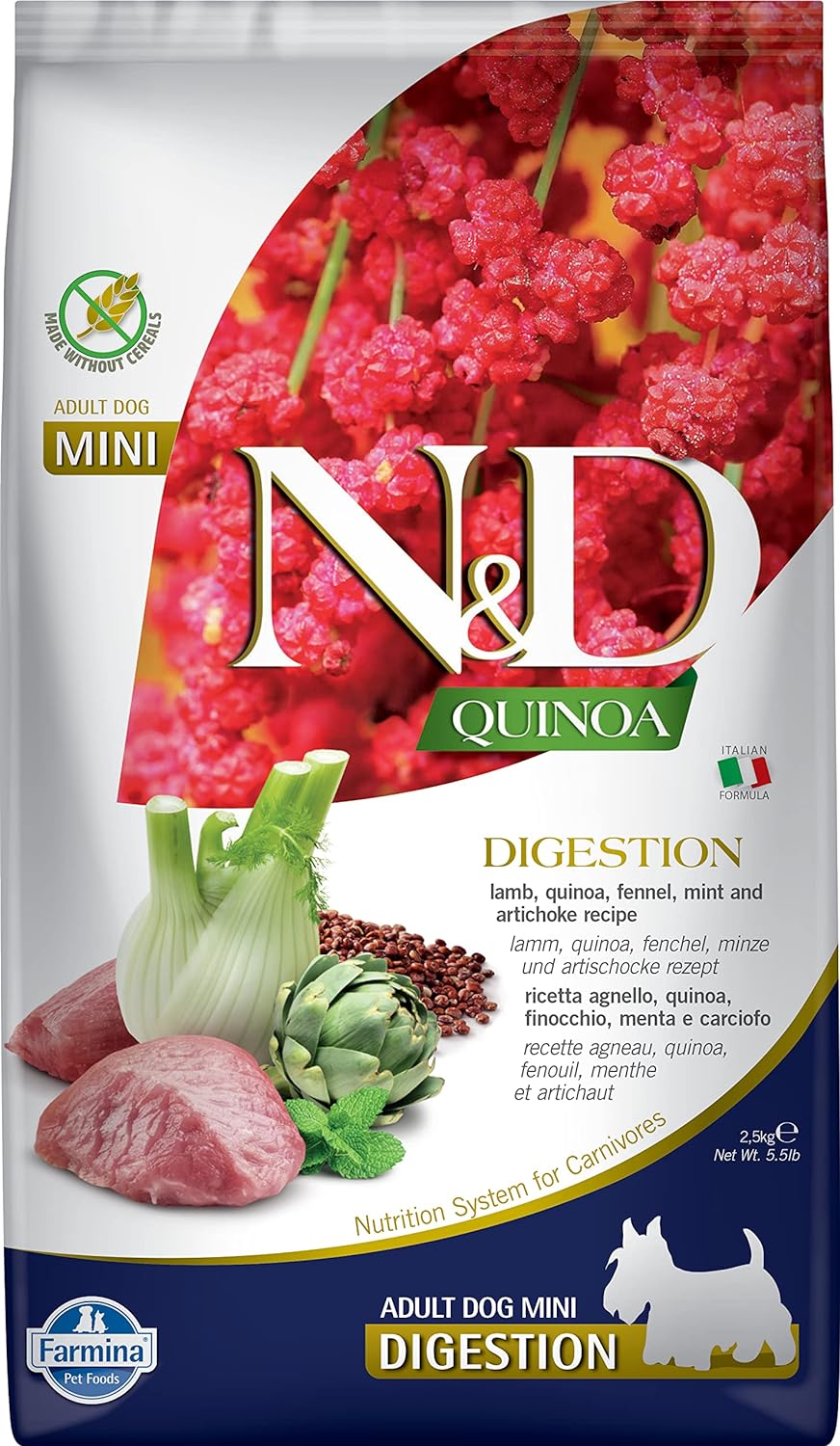 ND Quinoa Digestion Kuzulu Mini Yetişkin Köpek Maması 2.5 Kg