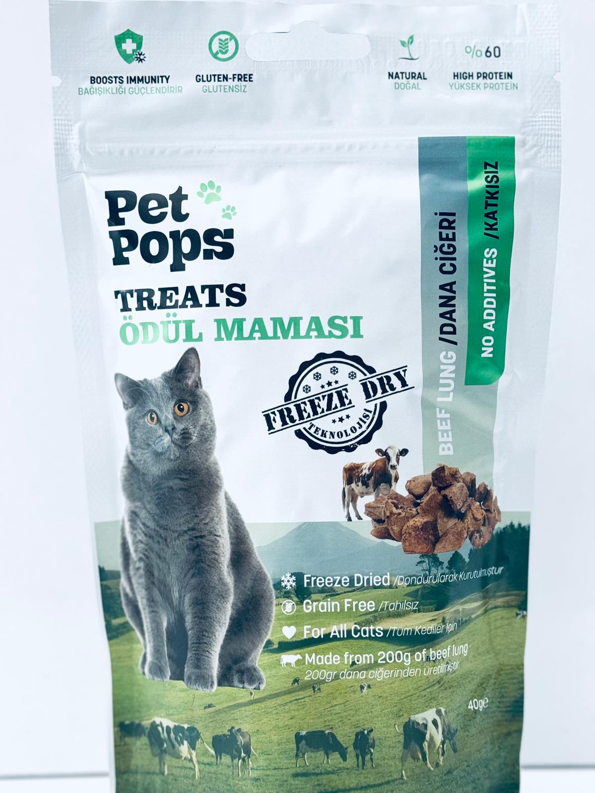 Pet Pops Treats Dana Ciğeri Kedi Ödül Maması 40 Gr