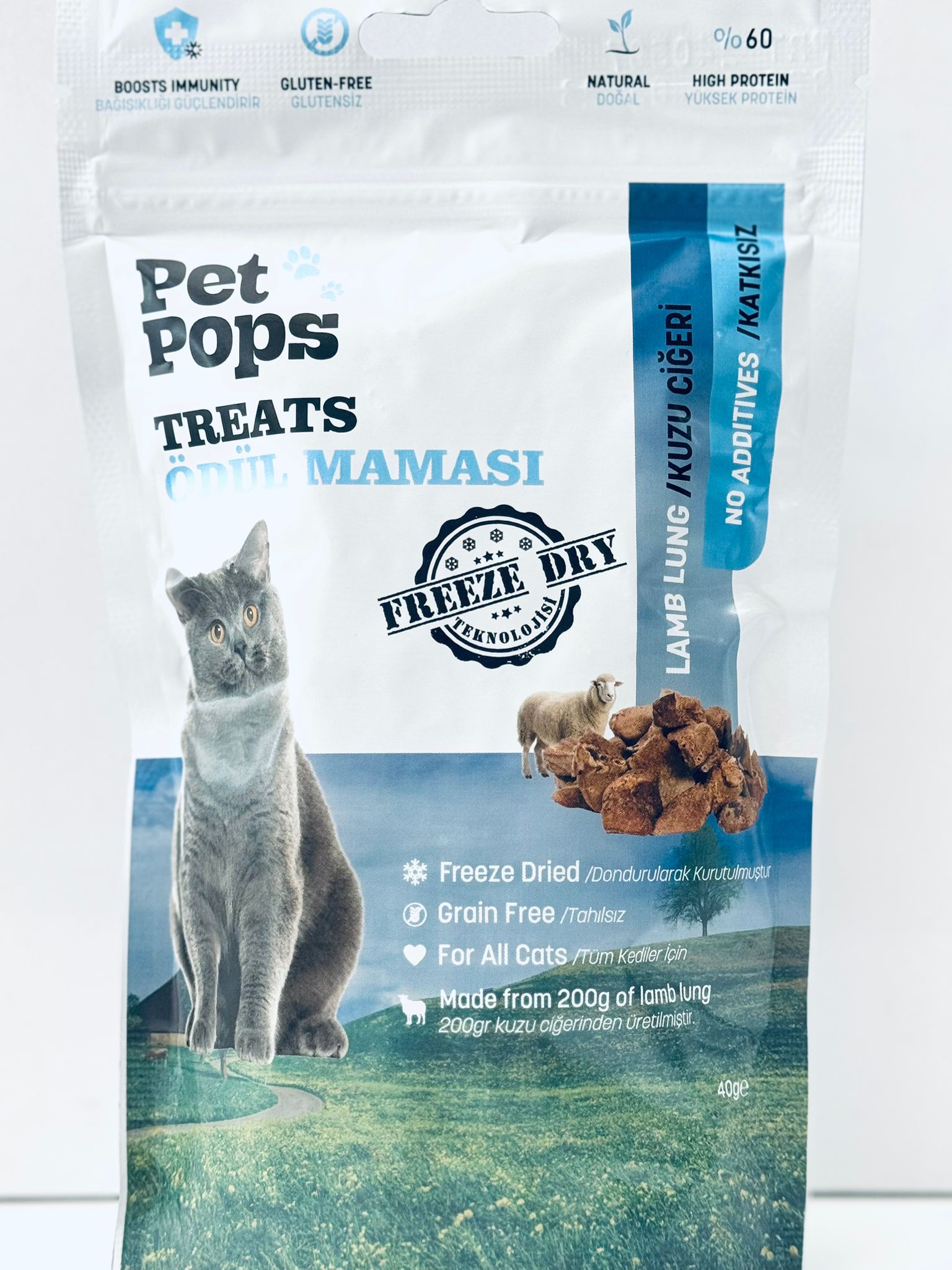 Pet Pops Treats Kuzu Ciğeri Kedi Ödül Maması 40 Gr